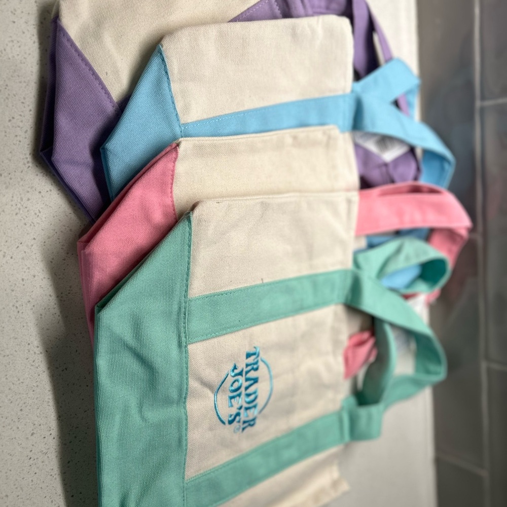 Trader Joe's Mini Canvas Tote Bags Set